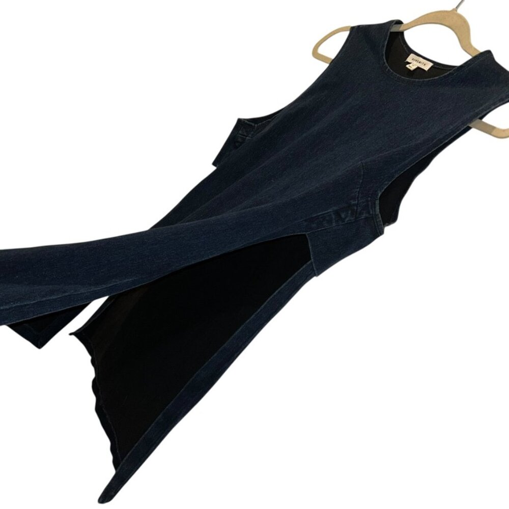 hemsmith greyson dark denim tunic smock top M/L